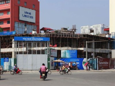 Dự án Tòa nhà văn phòng Eurowindow (số 2 Tôn Thất Thuyết, Hà Nội) hiện đã đổ sàn tầng 3