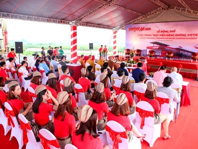 Vietjet động thổ dự án Trung tâm Công nghệ Hàng không - Học viện Hàng không Vietjet