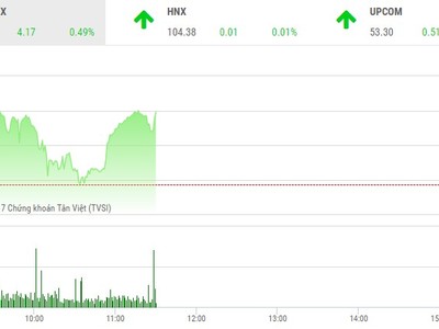 Phiên sáng 6/11: Tân binh VRE được săn đón, VN-Index giữ vững đà tăng