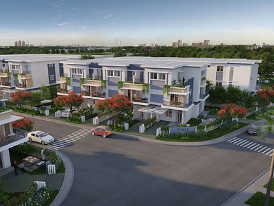 Rosita Garden bao gồm 118 căn nhà liên kế vườn  xây dựng trong khu compound khép kín.