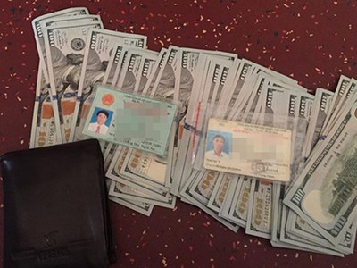 Số tài sản anh Bách nhặt được. Ảnh:Nhân vật cung cấp.