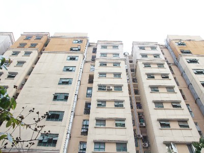 Toà nhà C khu tái định cư An Sinh, tổ 14 phường Cầu Diễn, quận Nam Từ Liêm có nhiều tồn tại về PCCC. Ảnh:Gia Chính.