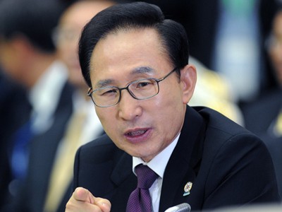 Cựu tổng thống Hàn Quốc Lee Myung-bak. Ảnh:AFP.