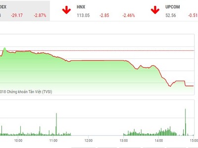 Phiên chiều 18/6: Ồ ạt xả hàng, VN-Index thủng mốc 1.000 điểm