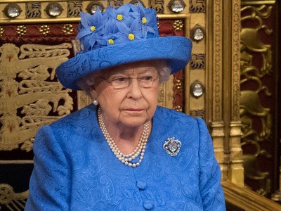 Nữ hoàng Anh trong buổi họp quốc hội tháng 7/2017. Ảnh:AFP.