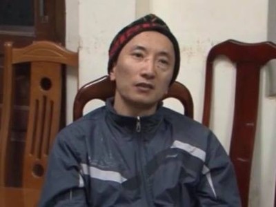 Khương tại cơ quan điều tra. Ảnh:B.M