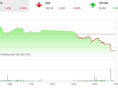 Phiên chiều 22/1: Bán mạnh cuối phiên, VN-Index đóng cửa ở mức thấp nhất ngày