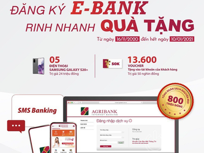 800 triệu đồng Agribank dành cho E-Bank