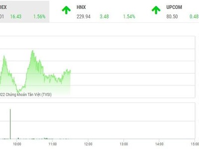 Giao dịch chứng khoán phiên sáng 18/10: Nhóm bất động sản trở lại, VN-Index test ngưỡng 1.070 điểm