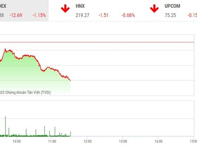 Giao dịch chứng khoán phiên chiều 31/1: Cổ phiếu ngân hàng chìm trong sắc đỏ, VN-Index tiếp tục giảm sâu