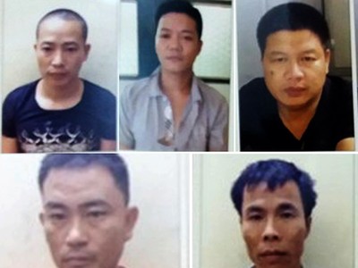 Chân dung 5 nghi phạm trong vụ án cướp dây cáp điện tại Mê Linh