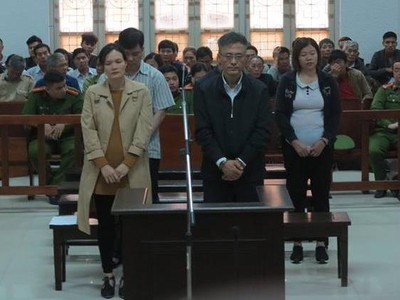 Các bị cáo tại tòa.