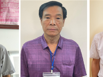 Các đối tượng Phạm Dũng, Cấn Hồng Lai, Lê Văn Long (từ trái qua phải).