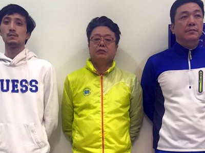  Các đối tượng người Hàn Quốc tại cơ quan điều tra