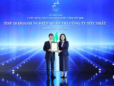Vượt chuẩn minh bạch, PVTrans (PVT) được vinh danh Top 10 Mid Cap quản trị tốt nhất - Cuộc Bình chọn Doanh nghiệp niêm yết 2025