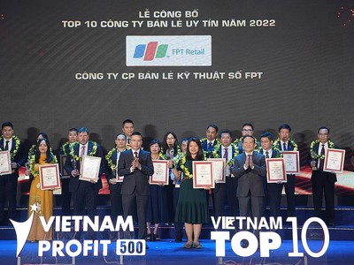 FPT Retail được vinh danh công ty bán lẻ uy tín năm 2022