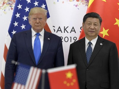 Tổng thống Mỹ Donald Trump và Chủ tịch Trung Quốc Tập Cận Bình trong cuộc họp bên lề Hội nghị thượng đỉnh G-20 tại Osaka, Nhật Bản này 29/6/2019. Ảnh: AP.