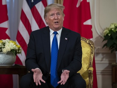 Tổng thống Mỹ Donald Trump tại London ngyà 3/12. Ảnh: AP.