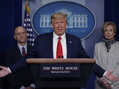 Tổng thống Mỹ Donald Trump tại Nhà Trắng hôm 20/3. Ảnh: AP.
