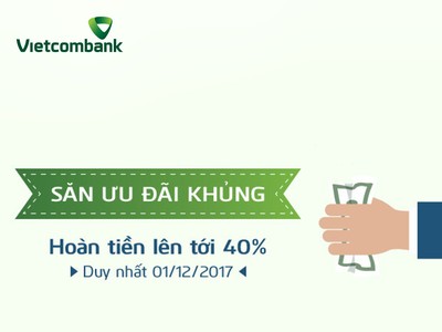 Vietcombank hoàn tiền tới 40% cho chủ thẻ mua sắm trực tuyến trong ngày hội Online Friday