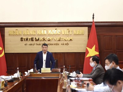 Thống đốc Ngân hàng Nhà nước Lê Minh Hưng phát biểu tại Hội nghị