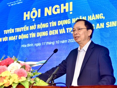 Phó Thống đốc NHNN Việt Nam Đào Minh Tú phát biểu khai mạc Hội nghị.