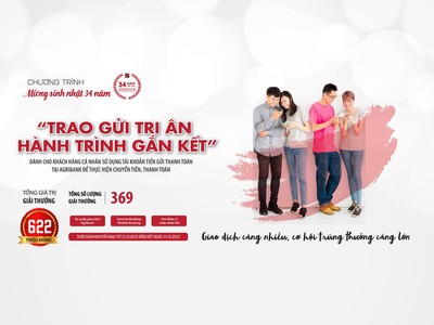 “Trao gửi tri ân - Hành trình gắn kết” cùng Agribank
