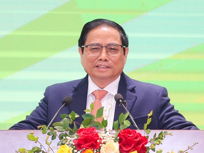 Thủ tướng Chính phủ Phạm Minh Chính phát biểu tại Hội nghị. Ảnh: VGP/Nhật Bắc