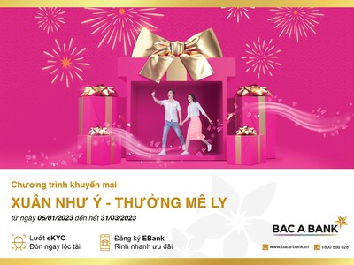 Đón Xuân như ý, nhận thưởng mê ly cùng Bac A Bank