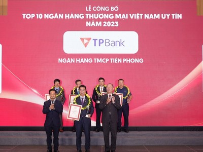 TPBank đứng thứ 4 trong Top các ngân hàng tư nhân uy tín nhất Việt Nam