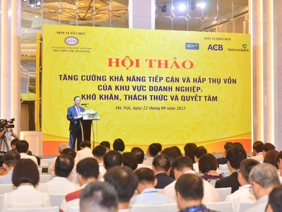 Ông Đào Minh Tú, Phó Thống đốc Thường trực NHNN phát biểu tại Hội thảo