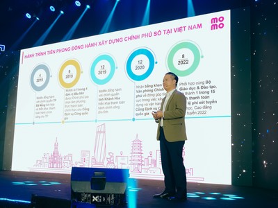 Ông Nguyễn Bá Diệp, Đồng sáng lập MoMo tại Hội thảo “Thúc đẩy dịch vụ công và Thanh toán không dùng tiền mặt” tại TP. Hồ Chí Minh vào ngày 17/10/2023