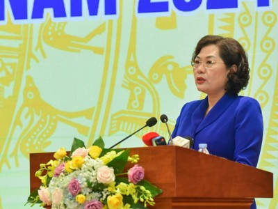 Bà Nguyễn Thị Hồng, Thống đốc Ngân hàng Nhà nước Việt Nam phát biểu khai mạc Hội nghị