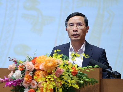 Ông Phạm Đức Ấn, Chủ tịch HĐTV Agribank phát biểu tại Hội nghị. Ảnh VGP/Nhật Bắc