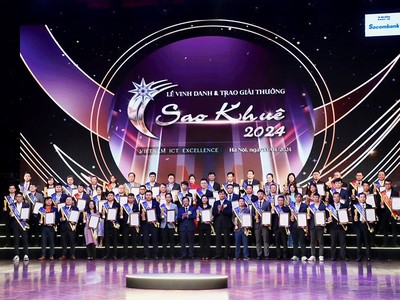 Lần thứ 9, Agribank được vinh danh Hệ thống công nghệ thông tin Xuất sắc tại Giải thưởng Sao Khuê 2024