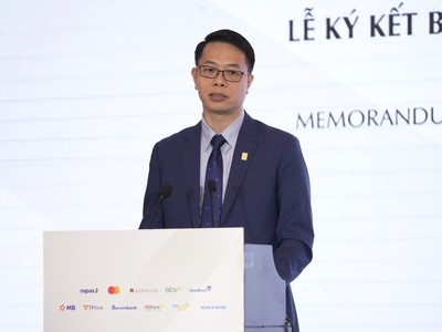 Ông Nguyễn Quang Hưng, Chủ tịch Hội đồng Quản trị NAPAS phát biểu tại sự kiện