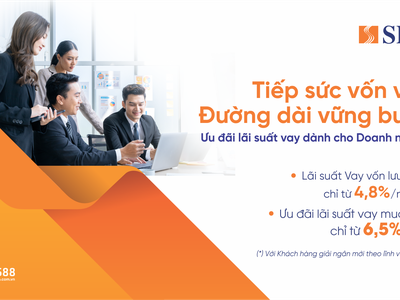 SHB mở rộng gói tín dụng “Tiếp sức vốn vay - Đường dài vững bước” lên 16.000 tỷ đồng, lãi suất từ 4,8%