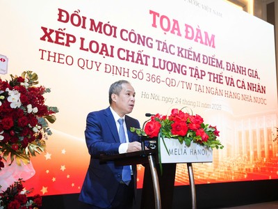 Phó Thống đốc Thường trực NHNN Đoàn Thái Sơn phát biểu tại Toạ đàm