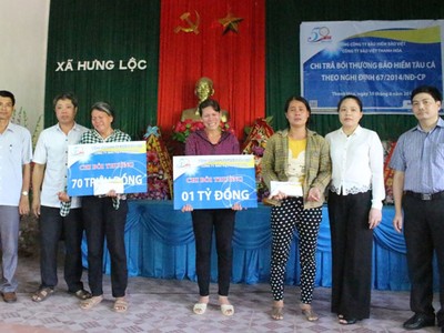 Bảo hiểm Bảo Việt chi trả gần 2 tỷ đồng bồi thường cho 2 tàu cá Thanh Hóa