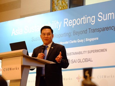 Ông Đỗ Trường Minh, Thành viên Hội đồng Quản trị, Tổng giám đốc Tập đoàn Bảo Việt trình bày tại Hội nghị ASRS