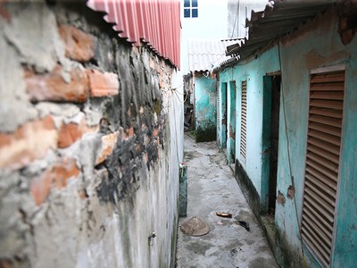 Căn nhà bỏ hoang của người dân thuộc xóm 3B 