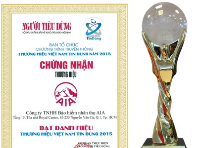 AIA Việt Nam: Thương hiệu Việt Nam tin dùng 2015