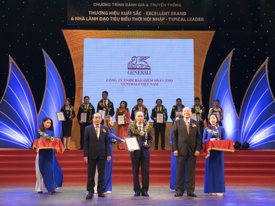 Generali Việt Nam được trao tặng Thương hiệu xuất sắc 2017