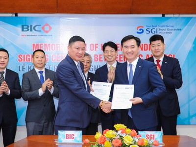 BIC và SGI ký kết biên bản nhằm phát triển bảo hiểm bảo lãnh tại Việt Nam