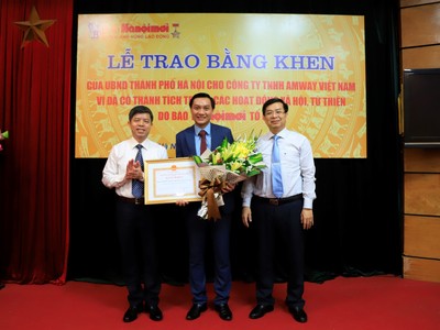 Amway Việt Nam nhận bằng khen của TP Hà Nội và tỉnh Lạng Sơn vì những hoạt động xã hội