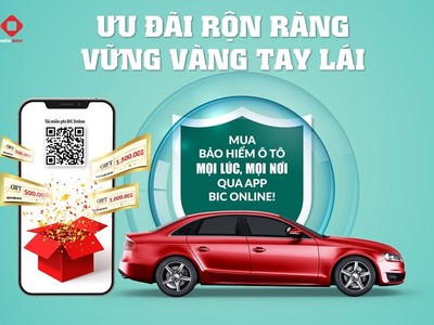 Nhận quà tới 1,5 triệu đồng khi mua bảo hiểm vật chất ô tô tại BIC