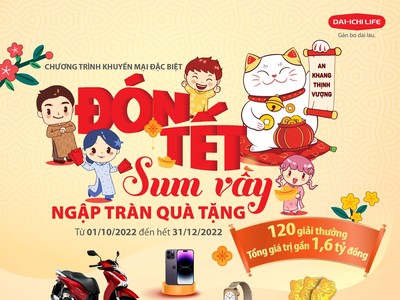 Dai-ichi Life Việt Nam triển khai chương trình khuyến mại “Đón Tết sum vầy, ngập tràn quà tặng”