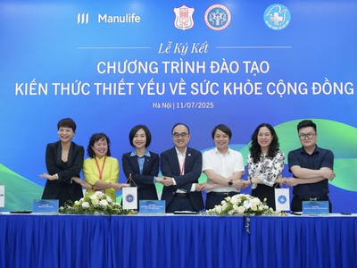 Sự hợp tác giữa Manulife Việt Nam và các cơ sở đào tạo chuyên môn y khoa góp phần giúp mang lại giá trị lâu dài cho người tham gia bảo hiểm. Ảnh: Hiền Hà.