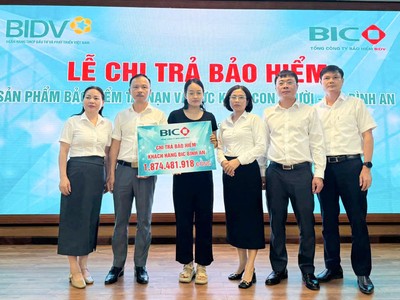 BIC chi trả hơn 1,8 tỷ đồng quyền lợi bảo hiểm BIC Bình An cho khách hàng tại Nghệ An
