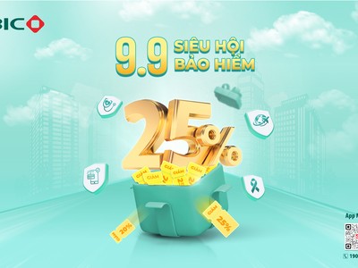 BIC ưu đãi tới 25% phí bảo hiểm